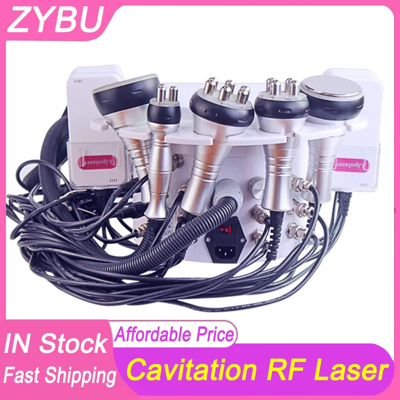 New Slimming Machine 40k Ultrasonic liposuction Cavitation 8 Pads Laser Vacuum RF Skin Lifting Body Tightening Sculpting Radio Frequency Fat Loss Weight Reduce