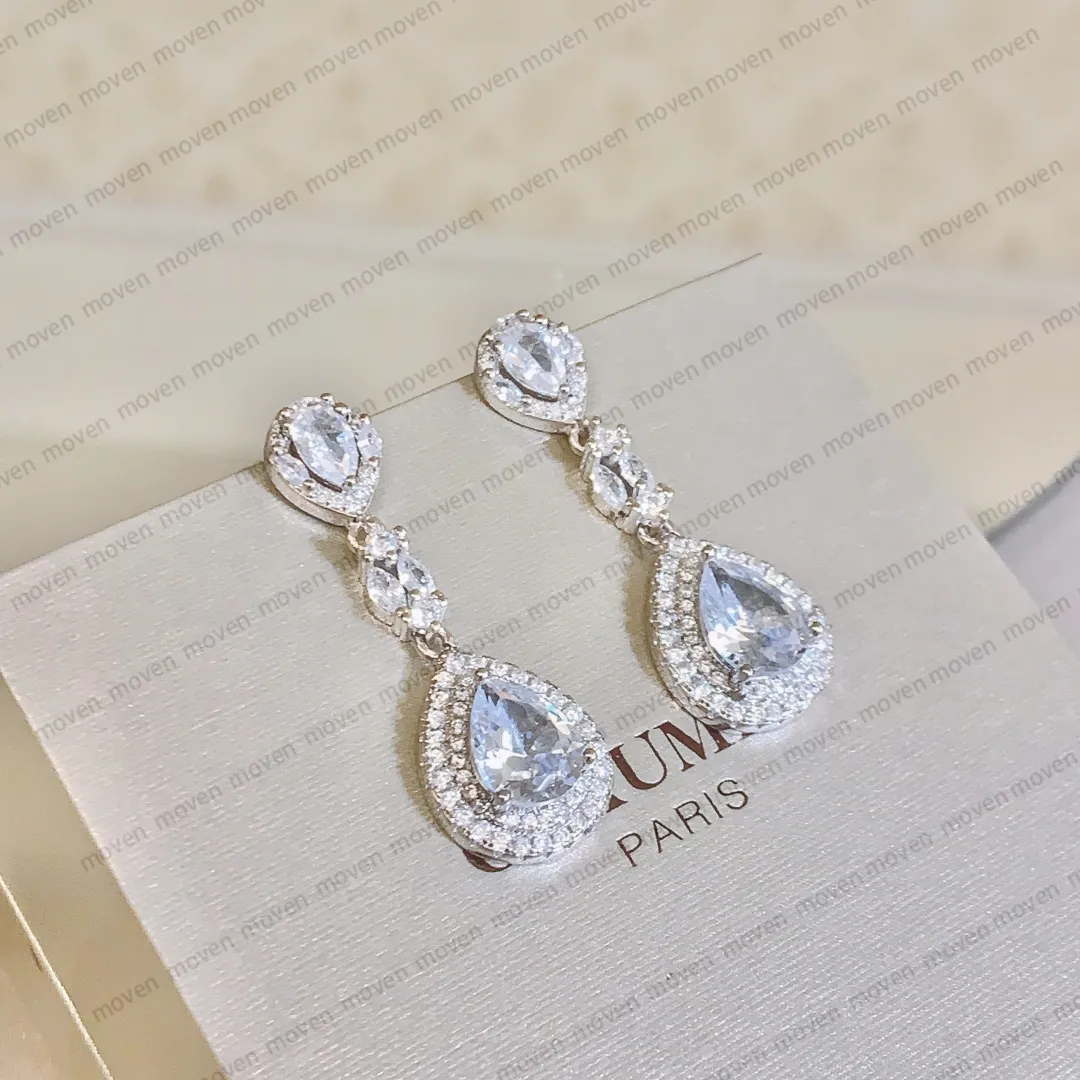 Boucles d'oreilles de luxe de styliste pour femmes, bijoux de fiançailles, cadeau de canal de mariage Senior, boucles d'oreilles en or, nouvelle mode