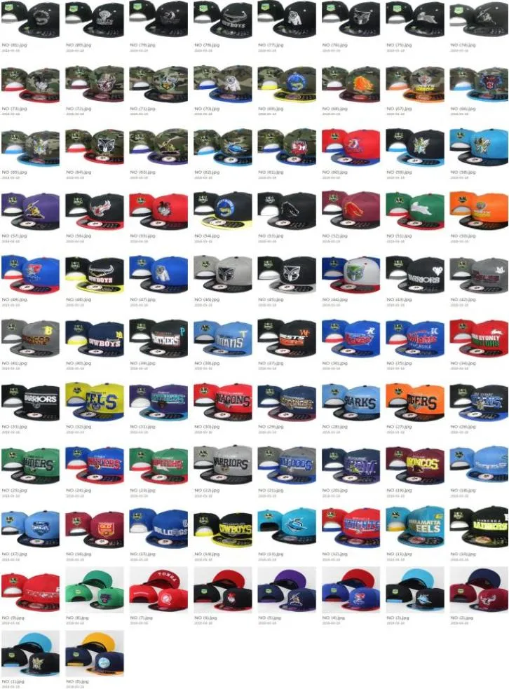 81 stili Nuovo arrivo NRL Ricamo Cappellini Snapback in cotone gorras ossa uomo donna hip hop Cappelli Hip Hop Baseball Bone3565880