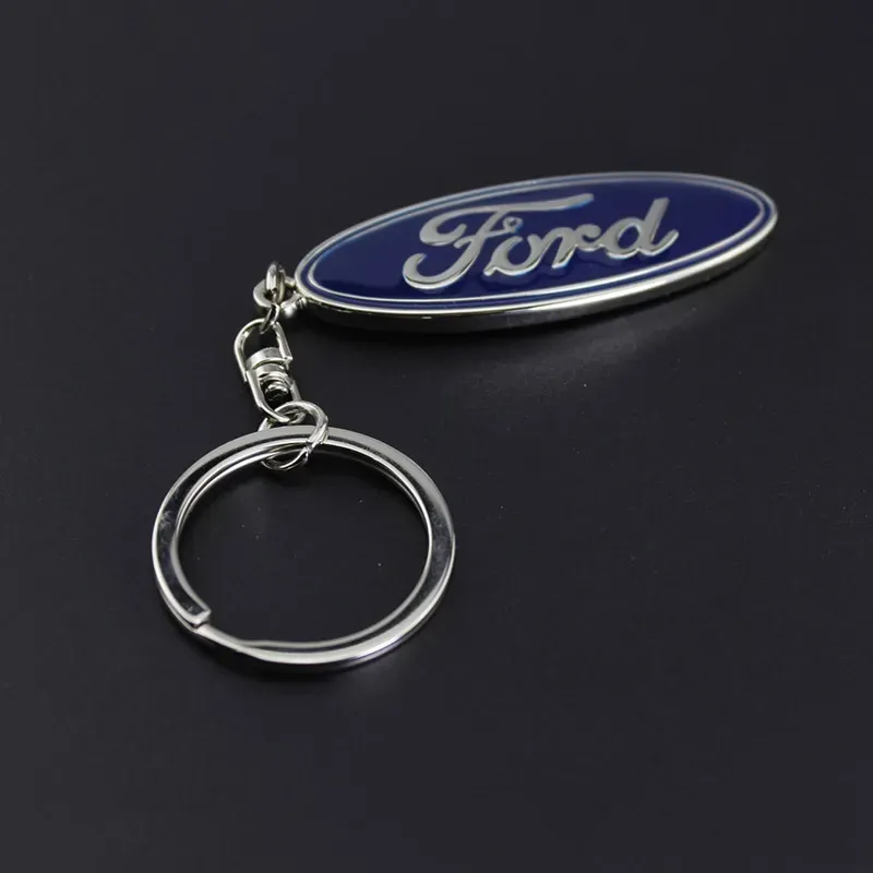 For ford Metal 3D Key chain ring Car Logo keychain Keyring Metal Zinc Alloy Llaveros Chaveiro for For Ford Fiesta EcoSport ESCORT focus