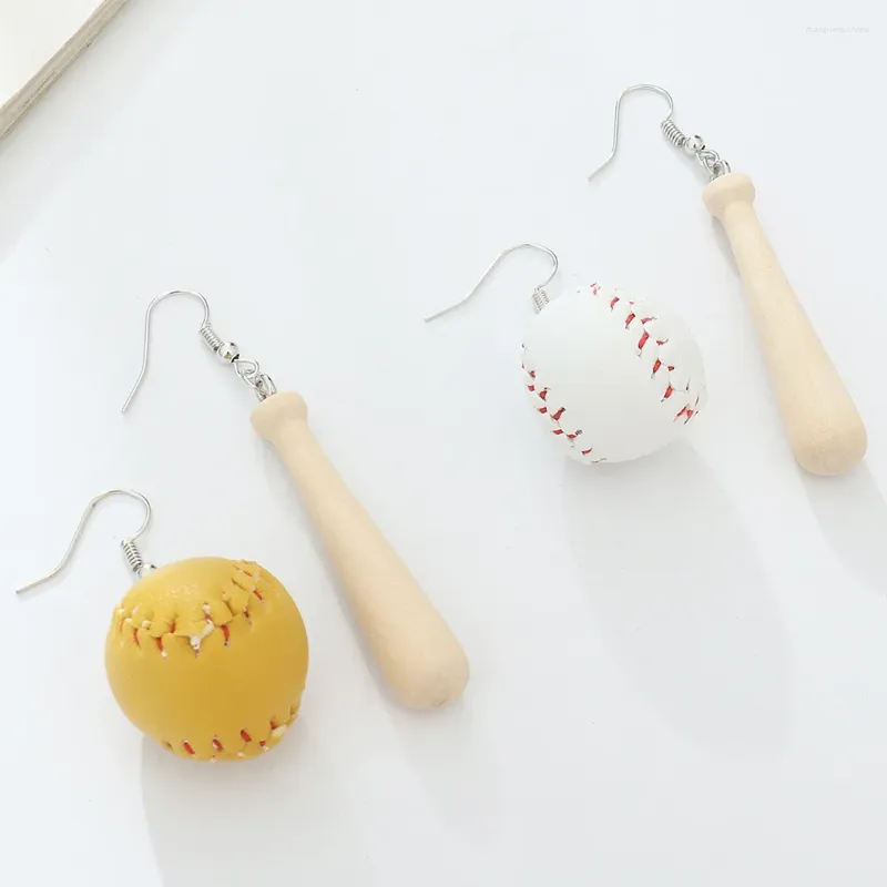 Boucles d'oreilles pendantes mode moderne hip-hop Baseball pendentif boucle d'oreille exquise créative goutte femmes Simple géométrique bijoux