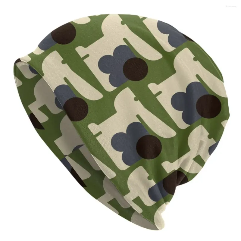 Beralar Bebek Çim Desen Orla Kiely Kafatasları Beanies Caps Erkekler Kadın Unisex Street Giyim Kış Sıcak Örgü Şapk Yetişkin Bonnet Şapkaları