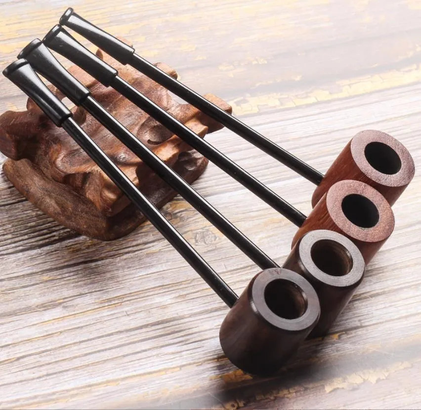 Smoking pipes Red sandalwood pipe, straight solid wood pipe, tobacco pipe, small pipe, wooden portable for men