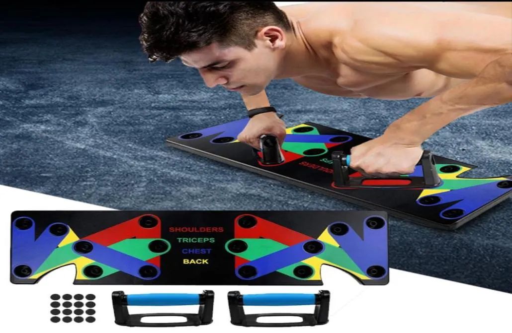 9 w 1 Push Up Rack Training Board ABS Trener mięśni brzuszny Sport Home Fitness Sprzęt do ćwiczeń na budowę ciała C2753699