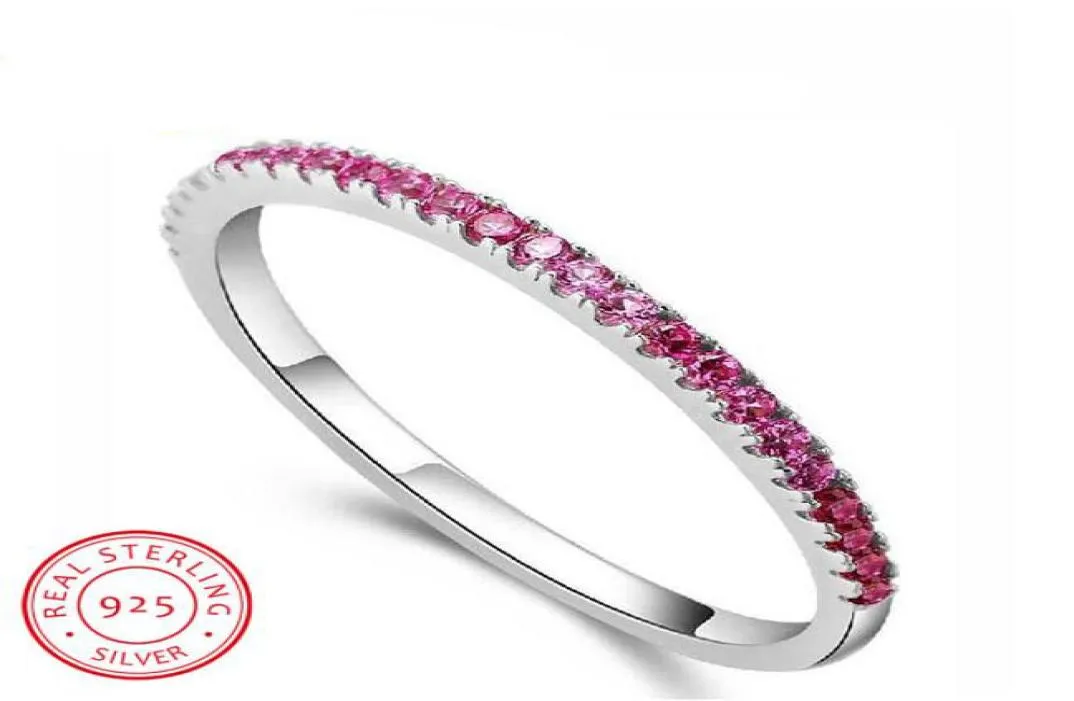 Victoria Wieck Luxury Jewelry Pure 100 925 Sterling Silver Ruby CZ Diamond Gemstones 파티 싱글 여성 결혼 약혼 밴드 R3710855