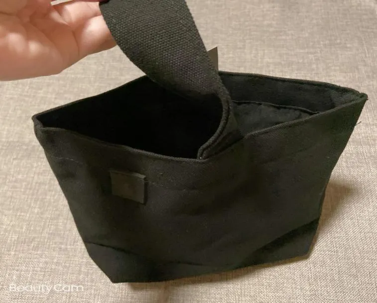 Klassische, modische, schwarze Kosmetiktasche aus Segeltuch, Handtasche, kleine Lunch-Aufbewahrungstaschen für Damen, zum Sammeln von Modeartikeln, Partygeschenken7711192