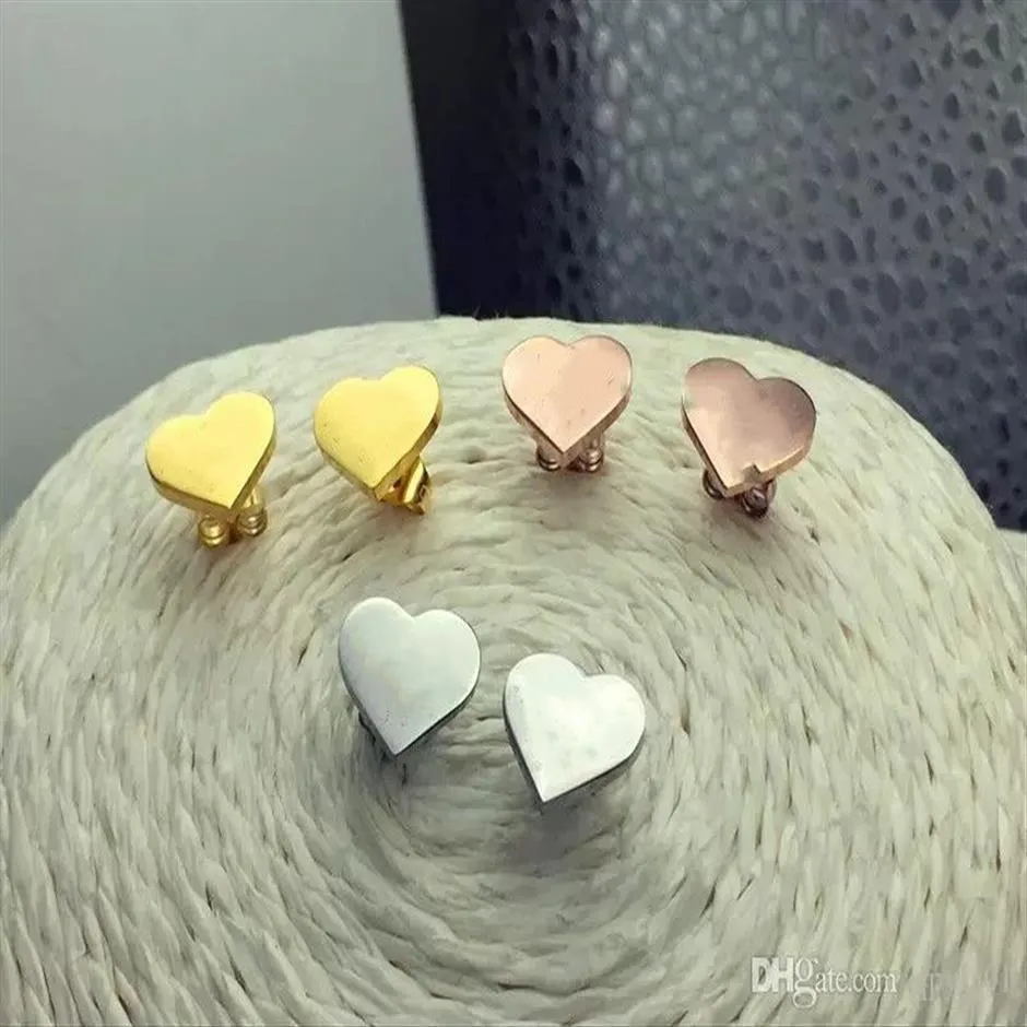 Vender pendientes de amor para siempre Pendientes de acero inoxidable 316L con forma de corazón, pendientes afilados para mujeres, hombres, parejas, joyería fina wh2165