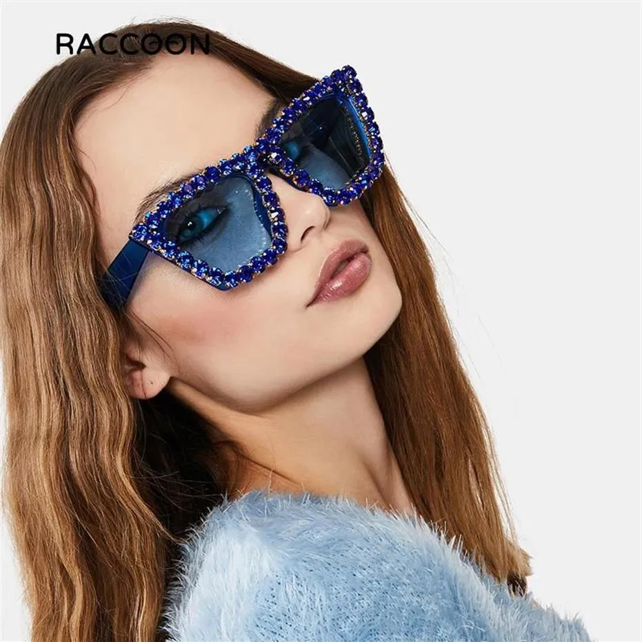 Sunglasses Rhinestones Cat Eye Glitter Women Cateye Vintage Sparkling Crystal Diamond Sun Glasses Model Catwalk Bling Eyewear264n