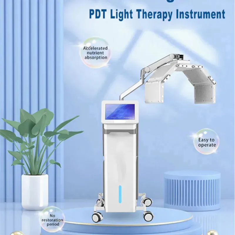 Machine professionnelle de luminothérapie pour le visage, utilisation en salon, 660nm PDT LED, verticale
