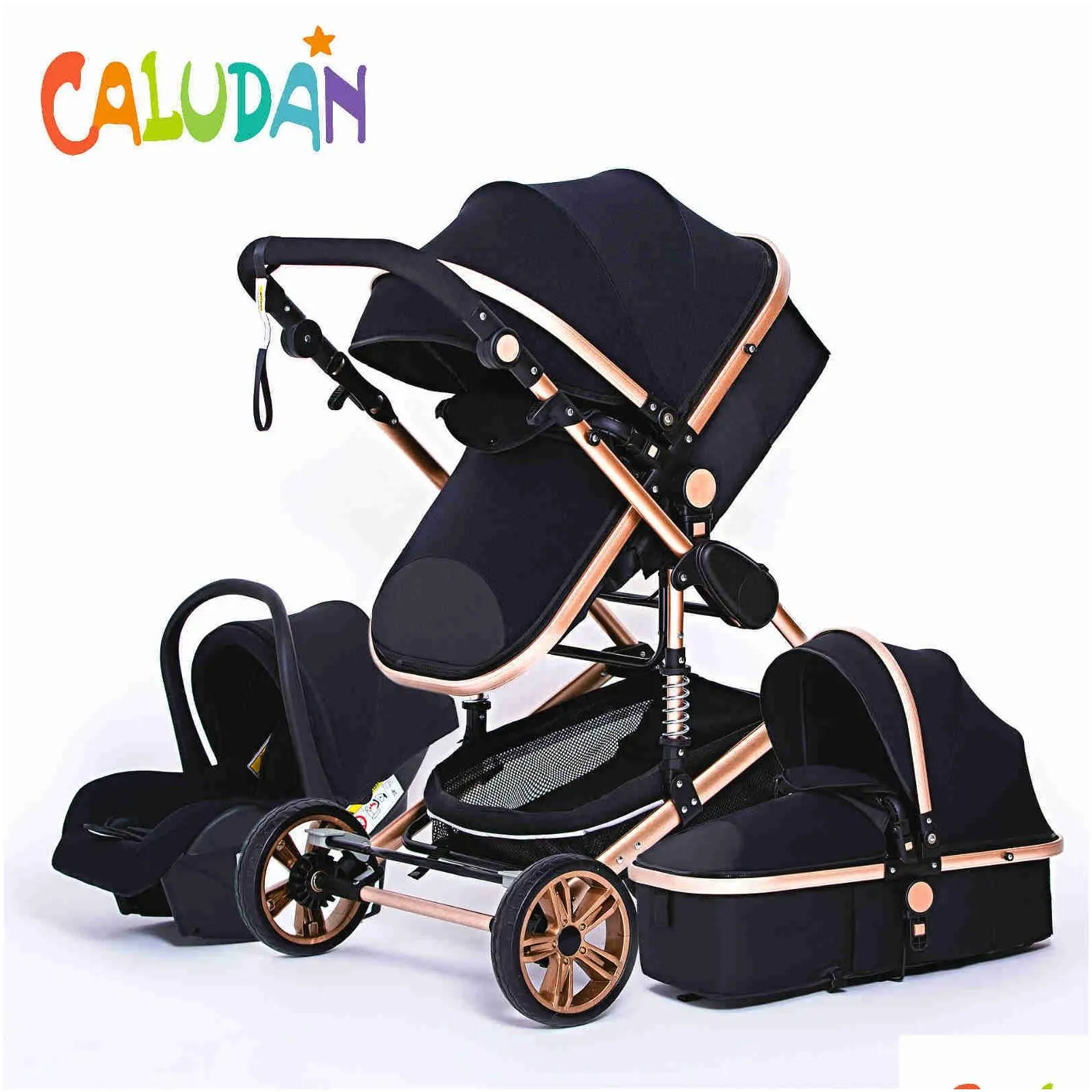 high landscape baby stroller 3 in 1 with car seat pink stroller luxury travel pram car seat and stroller baby carrier pushchair