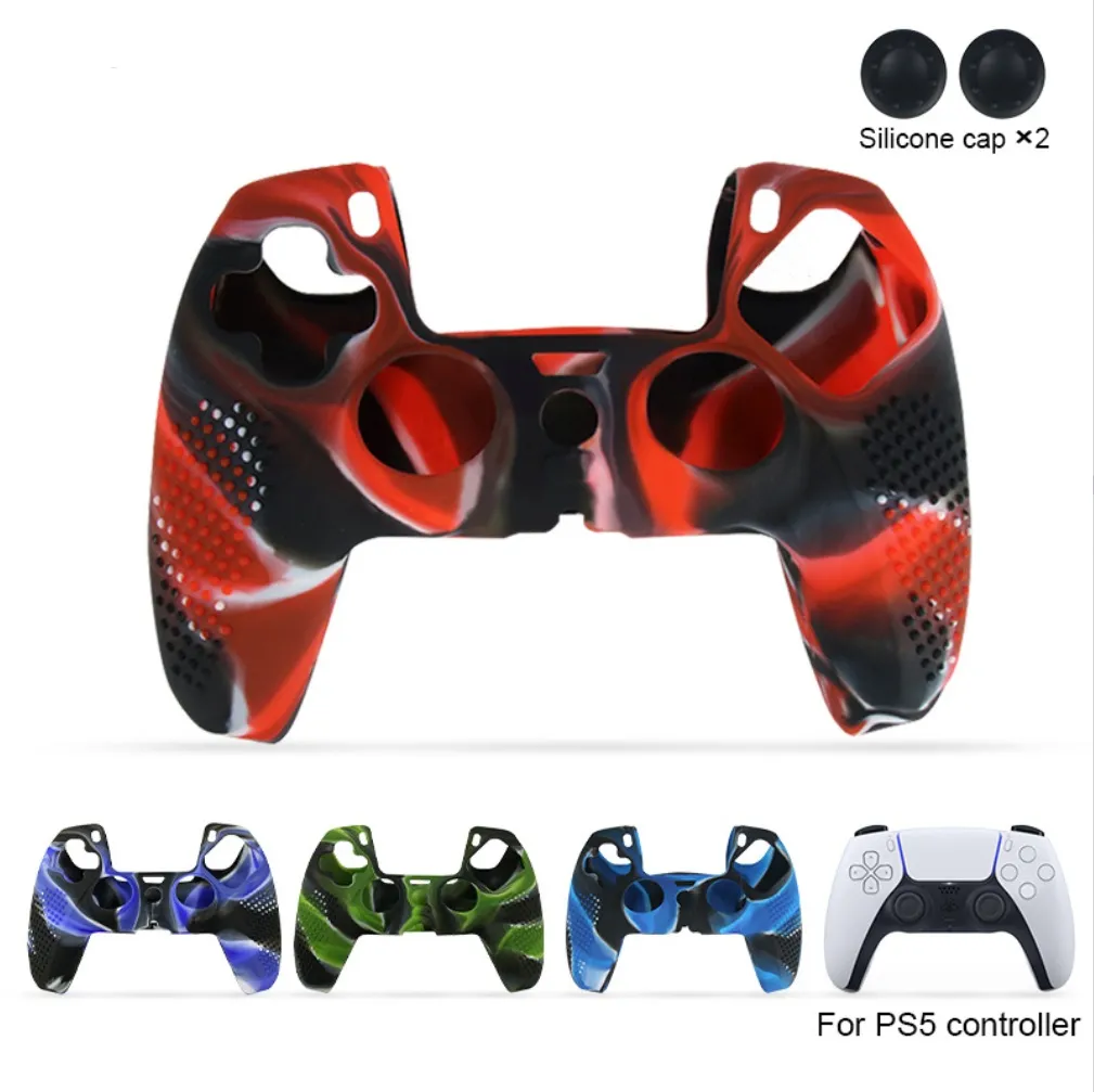 Custodia protettiva in silicone morbido per controller Playstation 5 PS5 Protezione per gamepad Cappuccio antiscivolo