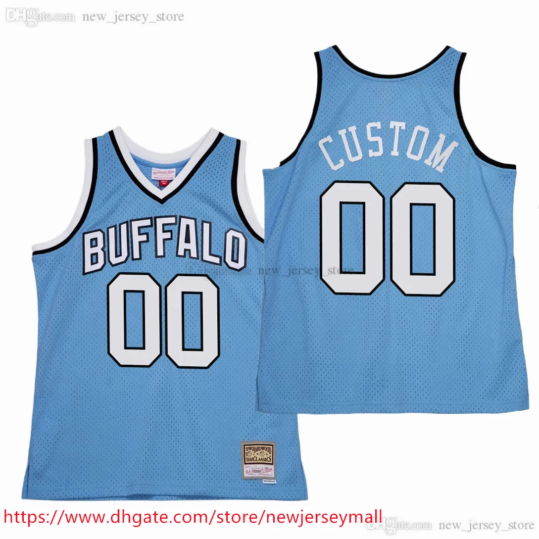 Niestandardowe 1974-75 Klasyczne retro Buffalo Braves Basketball 44 Adrian Dantley Jersey Shortback Blue Classic Vintage Stitch Retro koszulki oddychające koszule sportowe