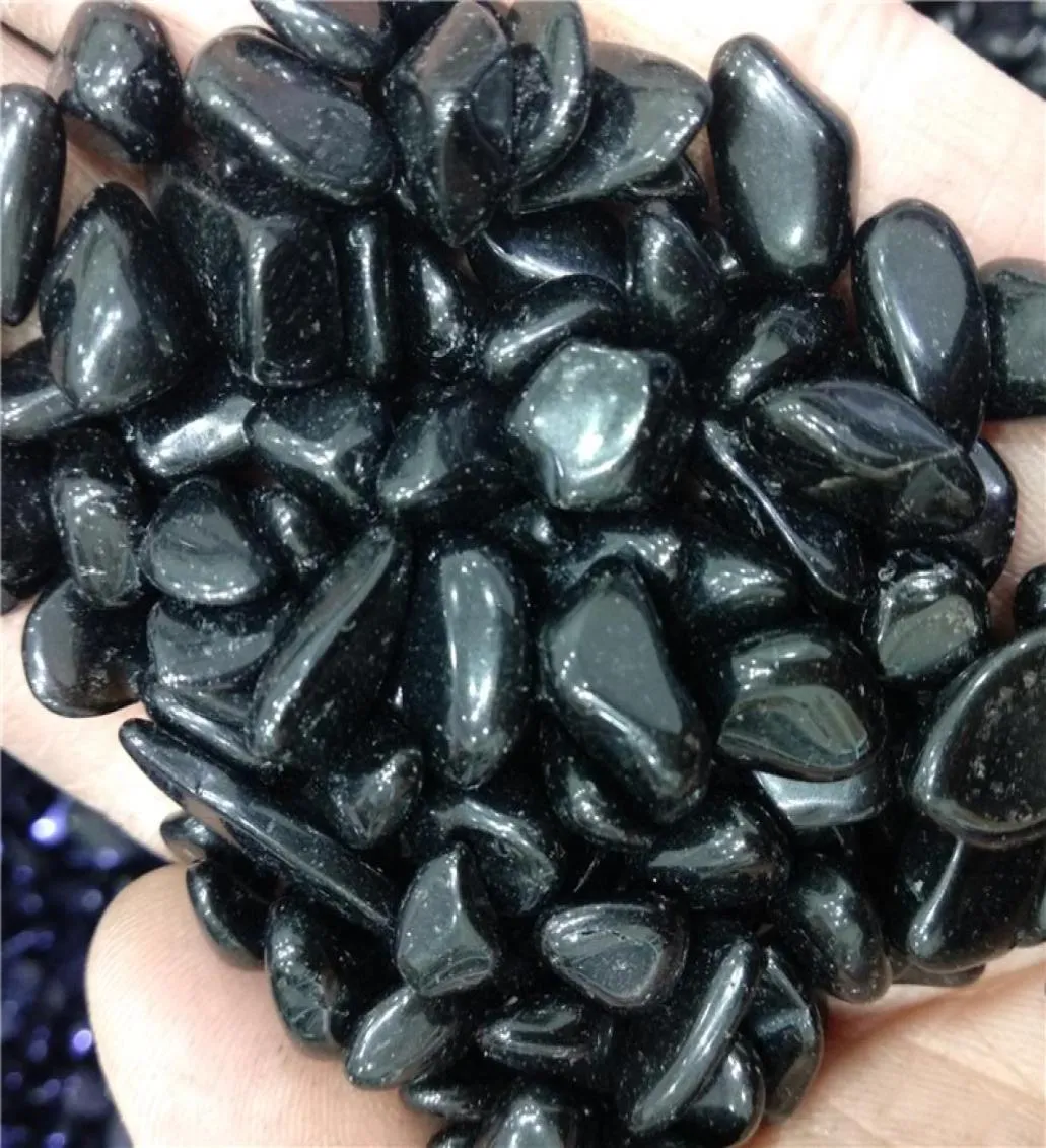 DHX SW 100G Vacker naturlig svart Obsidian Quartz Crystal Gravel Stone Healing Reiki Minerals and Fish Tank Decor Stone5819871