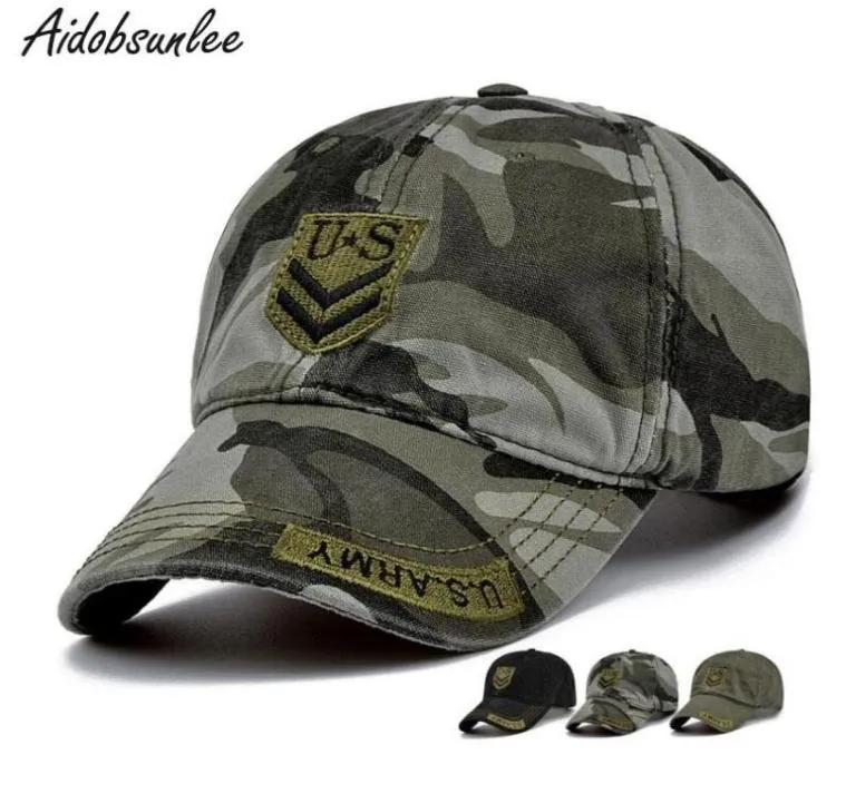 Men039s Baseball Cap US Army Camouflage Hut Baumwolle Marke Cap Hüte Caps Unisex Einstellbar Hohe Qualität4813721