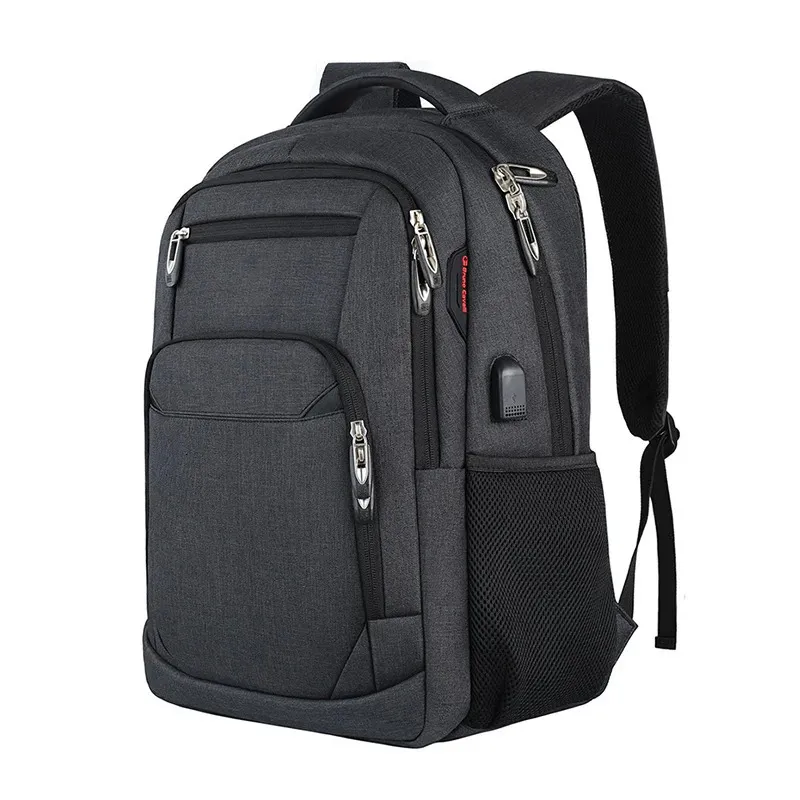 Skolväskor Herrens bärbara ryggsäck 17,3-tums multifunktionell ryggsäck w/USB-port Business Bag Oxford Outdoor Waterproof Ryggsäck Computer Bag 231211