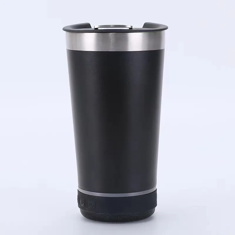 16oz beer Speaker Tumblers tumbler with beer opener wireless Bluetooth Mini Speaker stainless steel vacuum insulated music cup Coffee car cup