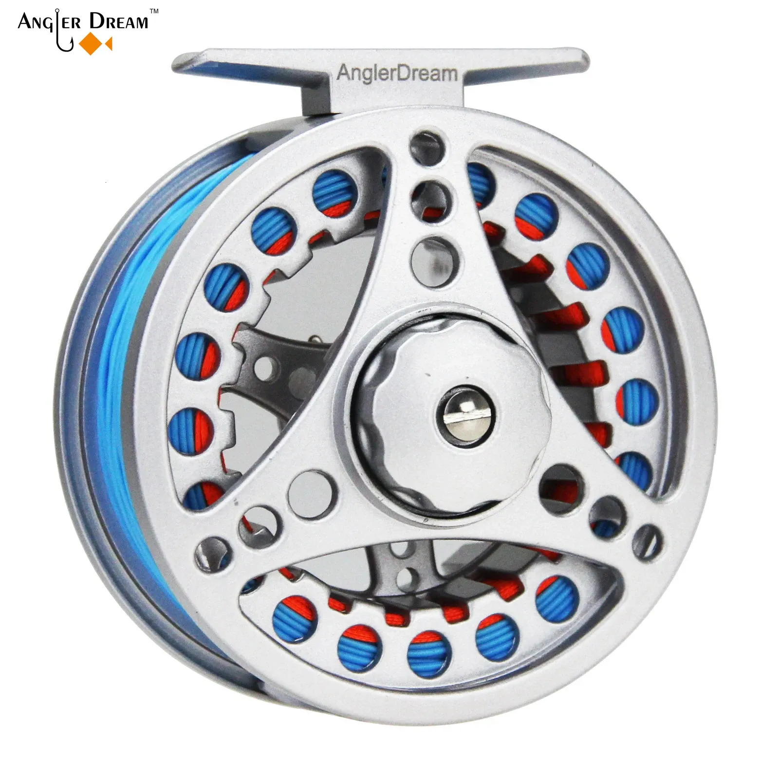 Fly Fishing Reels2 ANGLER DREAM Reel With Line Combo Large Arbor Aluminum  Accessories Yellow And Blue 231211