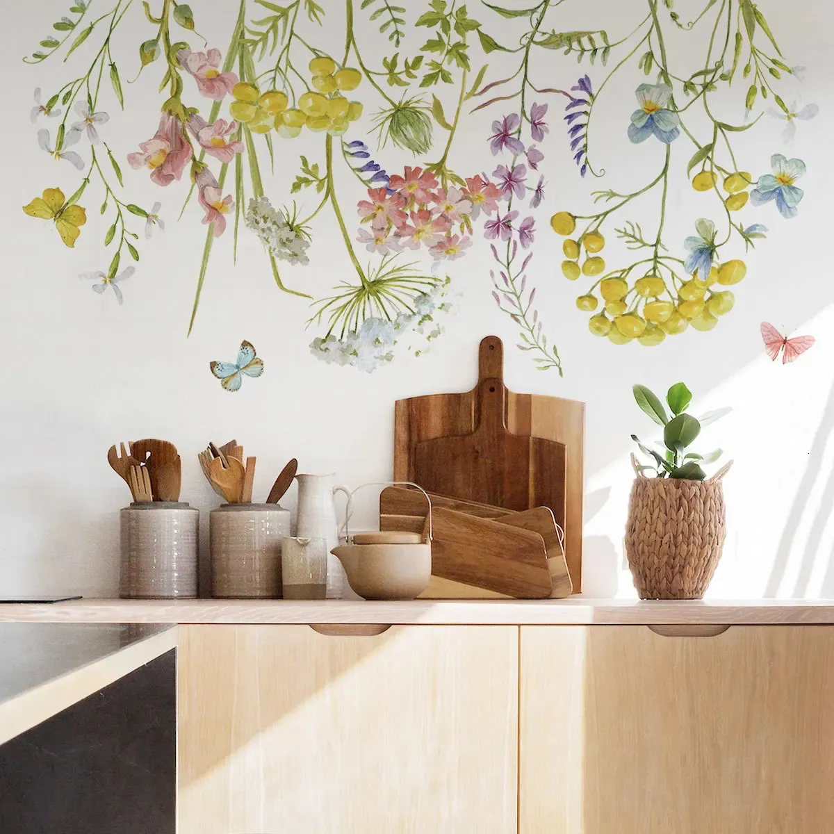 Adesivos de parede flores casa jardim quarto decoração quarto sala adesivo banheiro móveis porta casa decoração interior 231211