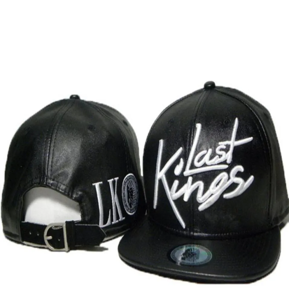 Goedkope Last Kings Lederen Snapback hoeden wit lastking LK Designer Merk heren vrouwen baseball caps hiphop straat caps 8643575