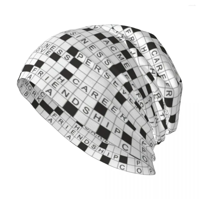 Basker Crossword om liv och karriär stickad hatt fashionabla man kepsar cosplay cap kvinnliga män