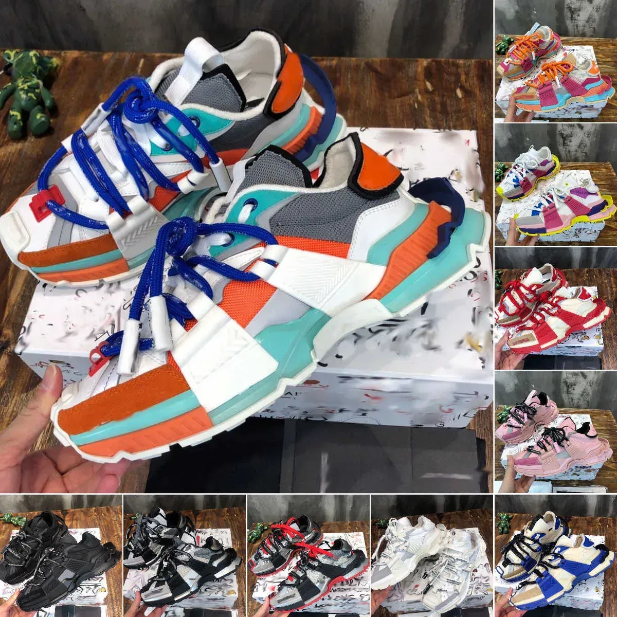 2024 Senaste designerskor utrymme 5862 utomhus sneakers män kvinnor skor d g multicolor matchar retro sneakers casual plattform tränare populära par skor