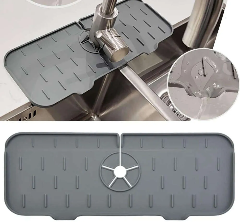 Yeni masa bezi mutfak musluk emici mat lavabo sıçrama koruyucusu banyo musluk damlası yakalama tepsisi bulaşık sabun dağıtıcı yastık yer mat