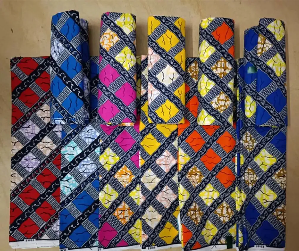 Tissu et couture design 6yardslot tissu de cire africaine ghana kente imprimé nigeria ankara kitenge pagnes 231211