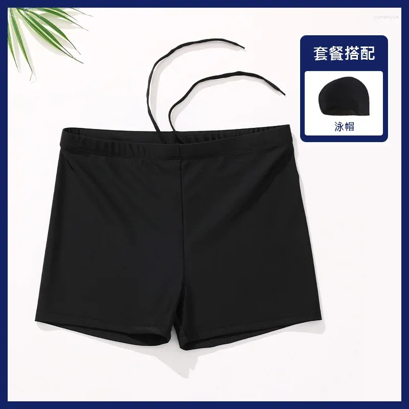 Men's Shorts Swimsuit With Hat Beach Sport Swim Trunks Men Surf Swimming For Male Swimwear Boxer Quick Drying Briefs Plus Size