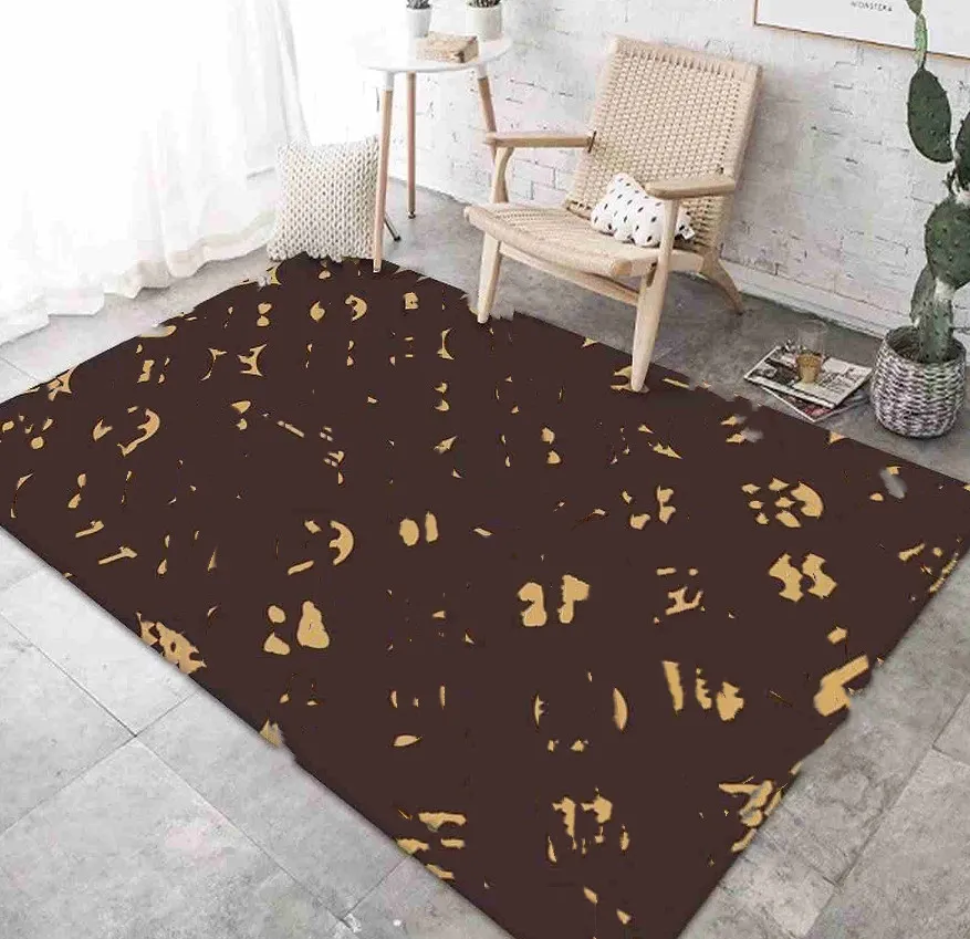 Factory Wholesale Fashion Brand Living Room Carpet Bedroom Wall-to-Wall Carpeting Bedside Floor Mat Light Luxury Doormat Cloakroom Photo Mats