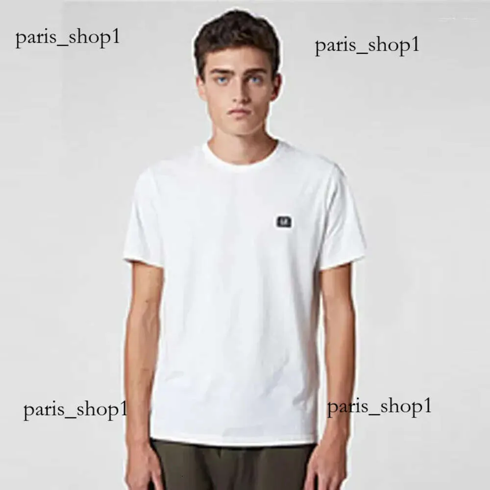 S Men's T-shirts Men's T Shirts 2023 Summer CP Men's T-shirts Pure Cotton Crewneck Short Sleeve Young Students Simple Loose Half Solid 77 3