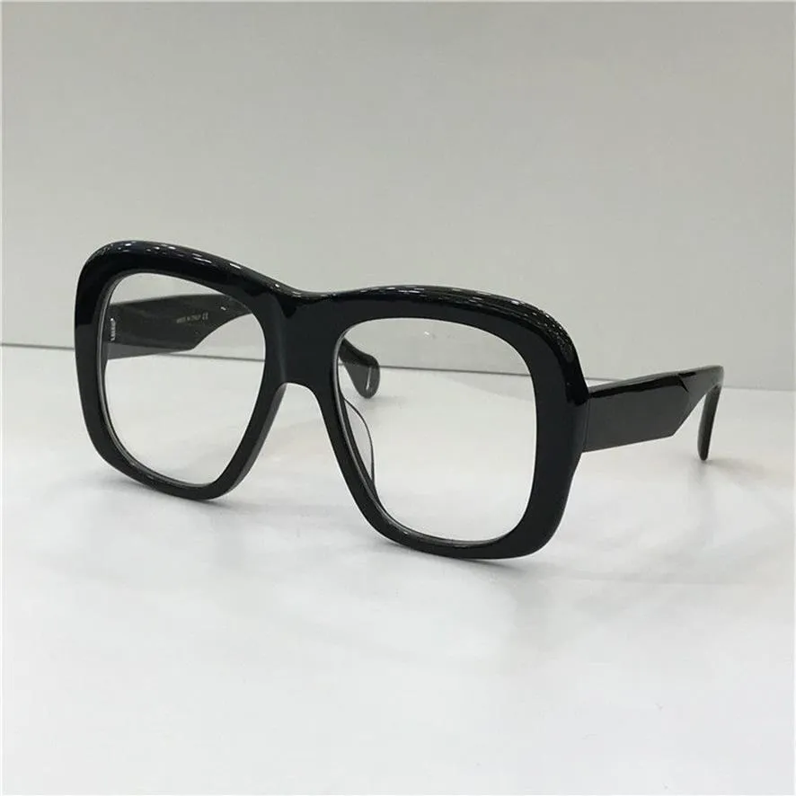 Ny modedesigner Optiska glasögon 0498 Stor ram Square Simple Frame Retro Populära stil Transparent Lens Protective Eyewear334N