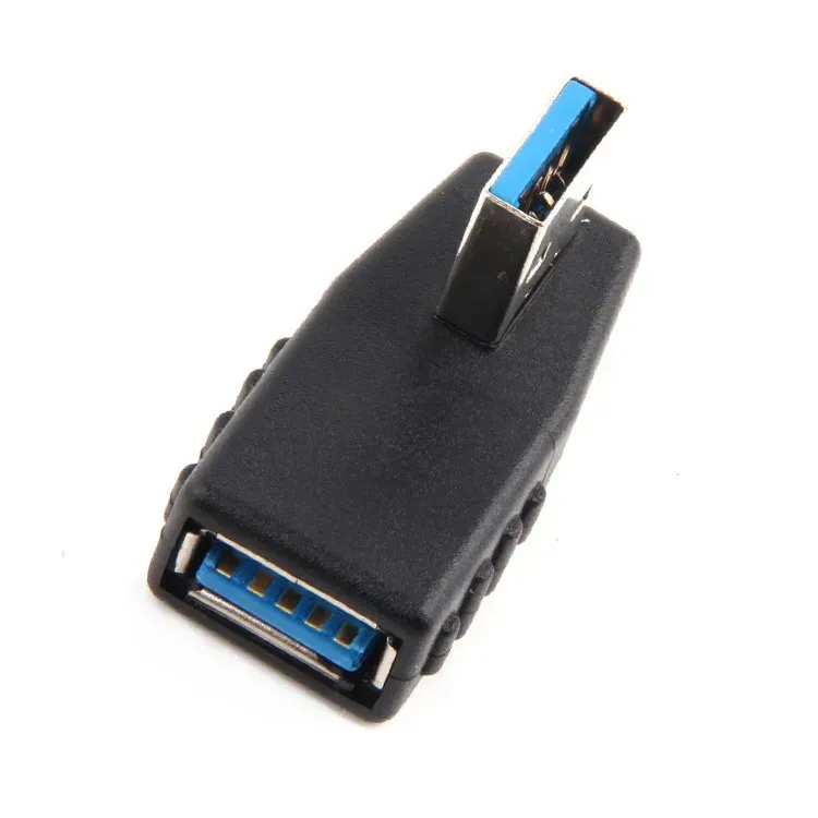 10 pièces Angle gauche Direction 90 degrés USB 3.0 TYPE A mâle à Feamel M/F adaptateur connecteur Jack