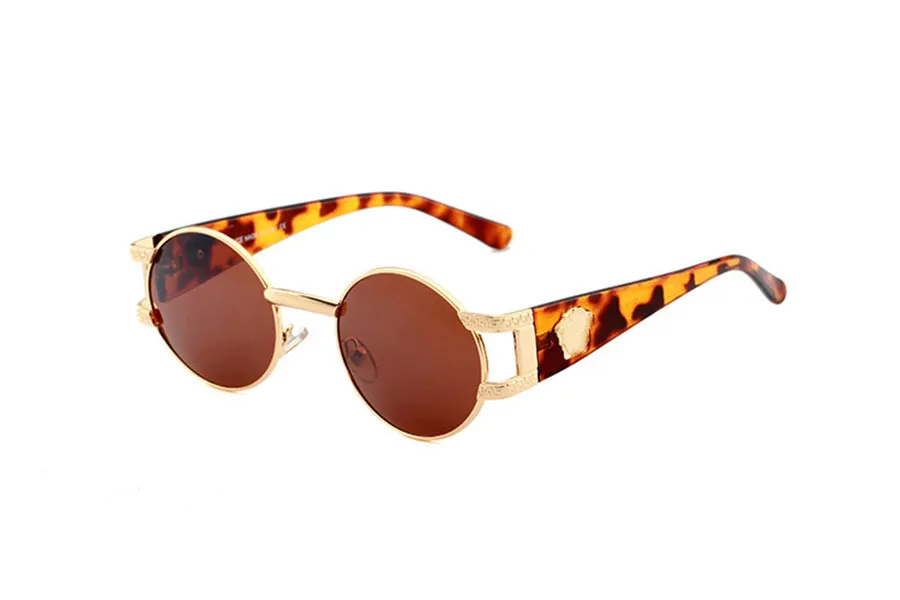 Mens round cheap mirrored sunglasses