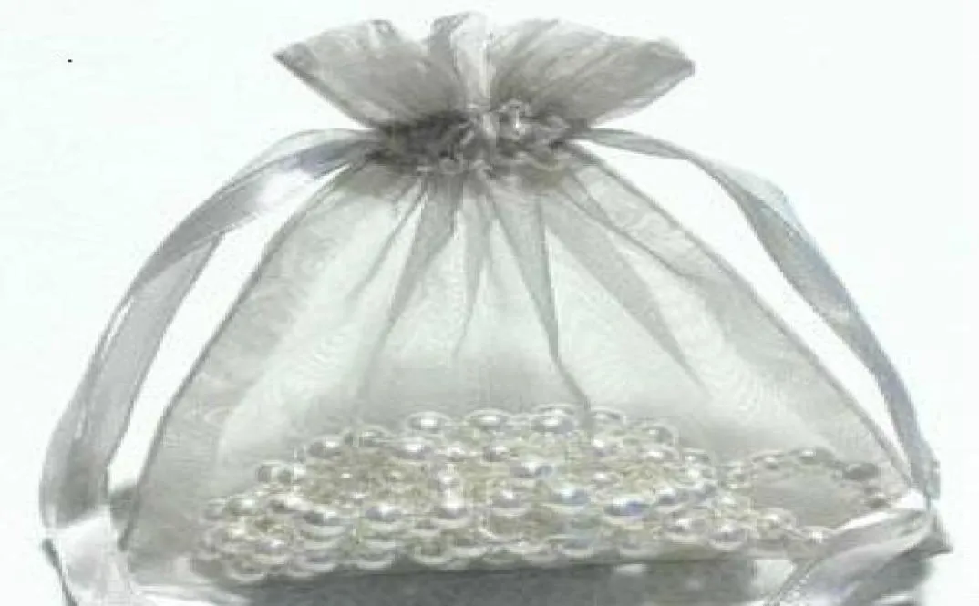 200 Pcs Silver Organza Gift Bag Bags Pouchs Wedding Favor 9 X 12cm 35 inch x 47 inch 1326981