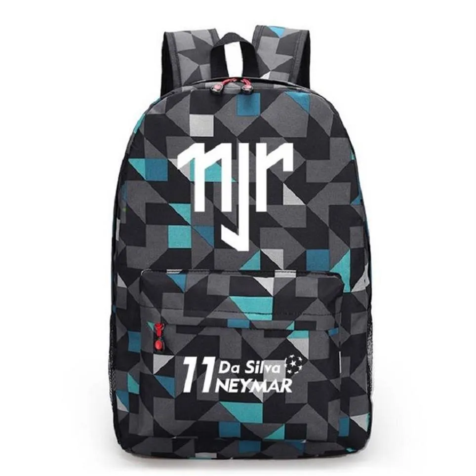 Neymar JR Canvas Packpack Men Women Women Backpacks Bag Boy Boy Girl School Bag for Teenagers Foot Ball Rucksack Mochila Escolar249e