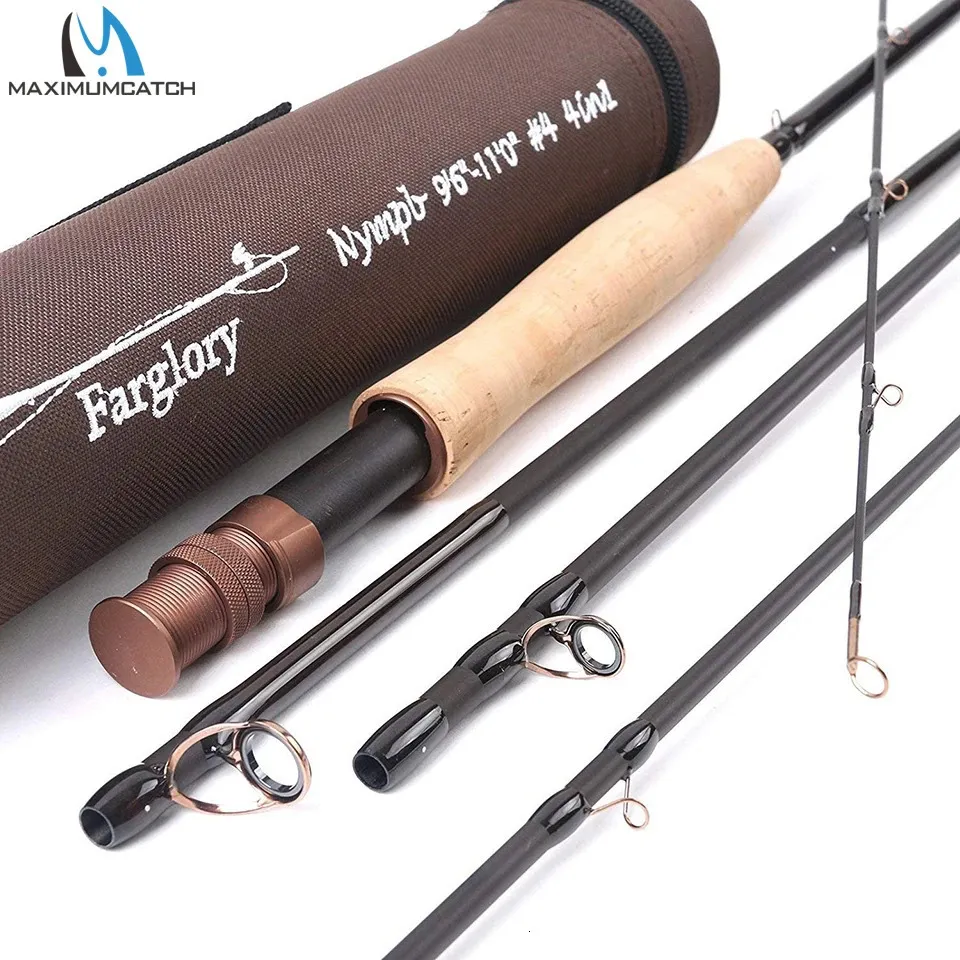 Båtfiskestavar Maximumcatch Farglory 9 11ft 3WT 4WT 5WT 4 5SEC Medium Fast Nymph Fly Rod med förlängning Avsnitt 231211