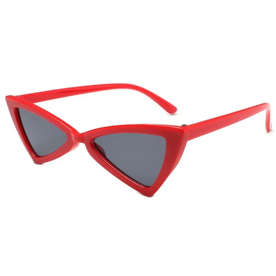 Triangle Box Lunettes de soleil œil de chat 12 couleurs rétro lunettes sexy femmes lunettes de soleil de mode lunettes triangle lunettes de soleil yeux de chat lentille HD S223S