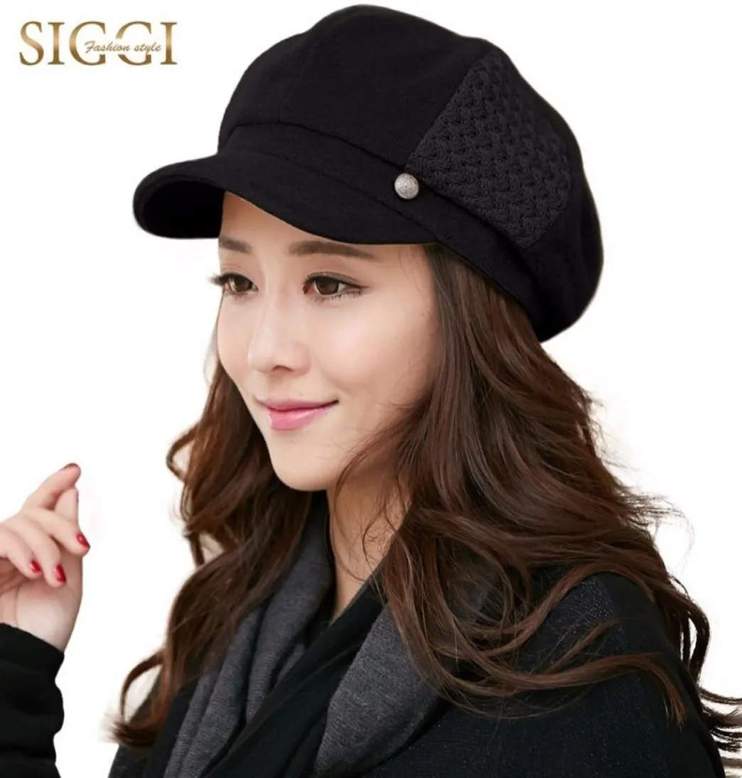 Siggi Wool Blend Hats Win Winter Newsboy Caps Beret Painter Visor Casquette Gavroche Vintage الأزياء الأنيقة Gorras 68091 S181015109599