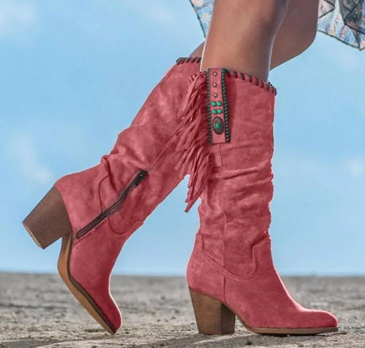 Flat tassel boots cheap