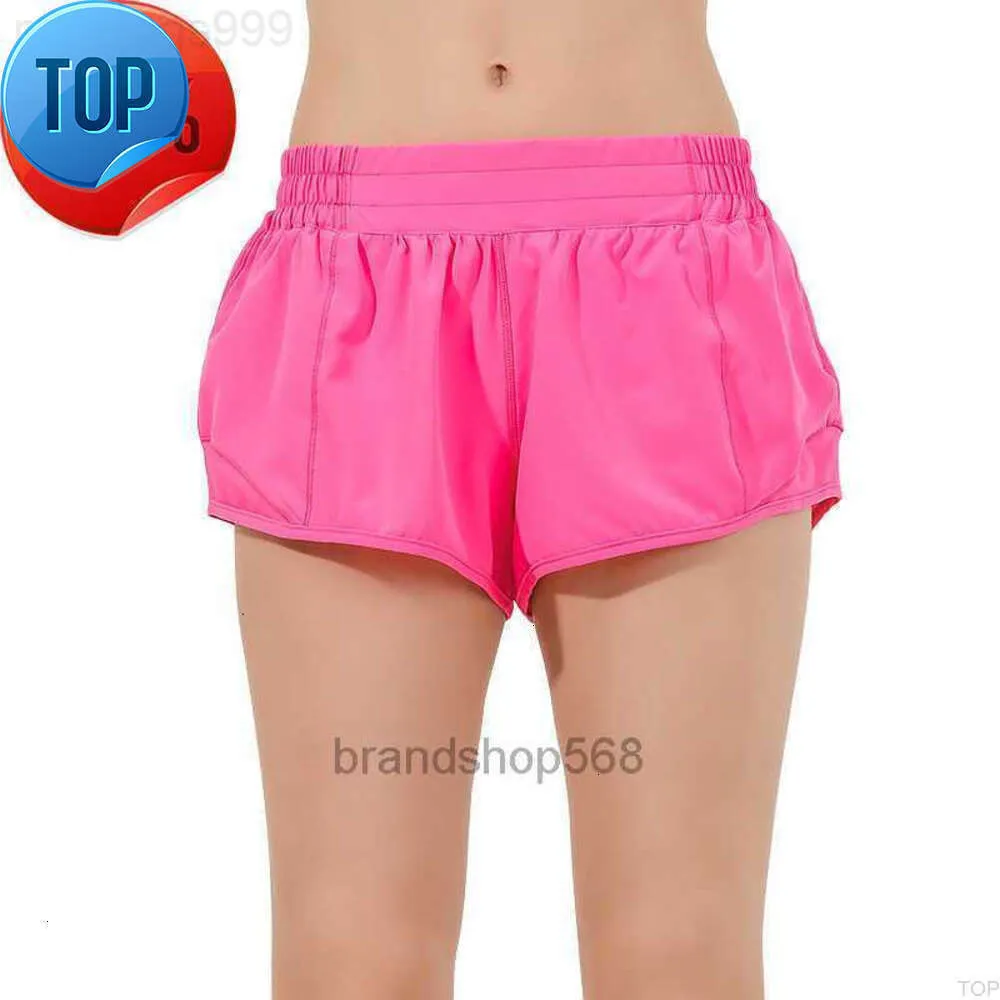 lu-16 Summer Track That 2,5 pouces Hotty Hot Shorts Lâche Respirant Séchage rapide Sport Pantalon de yoga pour femme Jupe Polyvalente Décontracté Poche latérale