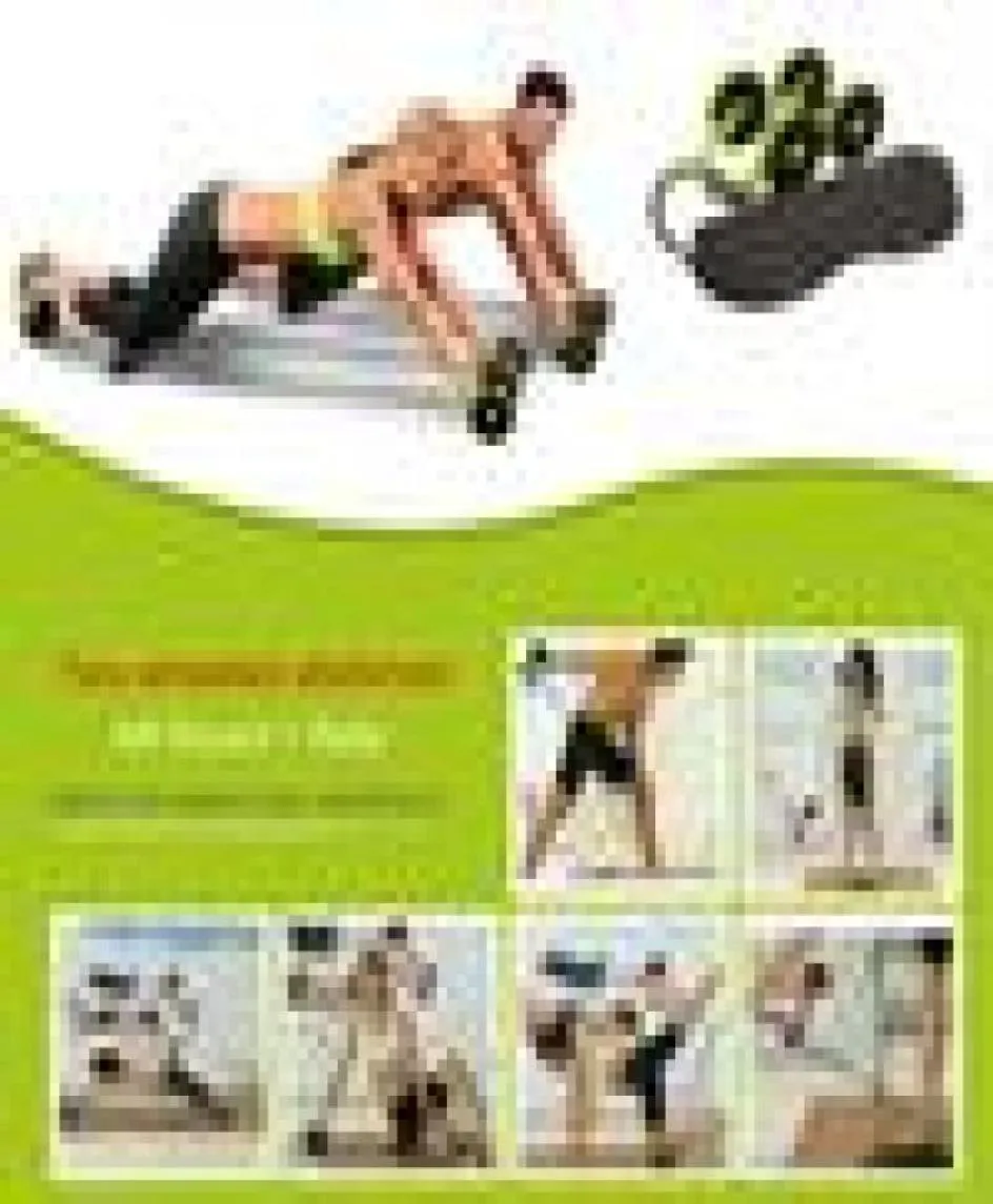 Ny muskelövningsutrustning Hem Fitness Equipment Double Wheel Abdominal Power Wheel AB Roller Gym Roller Trainer Training5007384