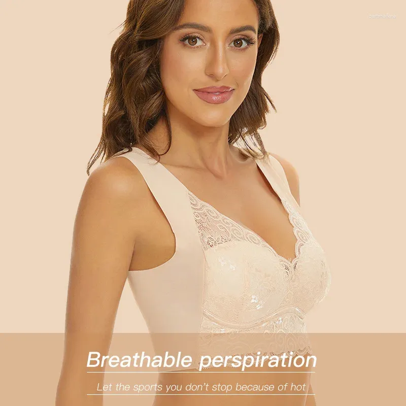 Bras Women Brassiere Plus Size Seamless Lace Mesh Breathable