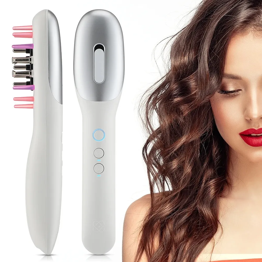 EMS RF Electric Hair Growth color comb with Red Light Therapy ...