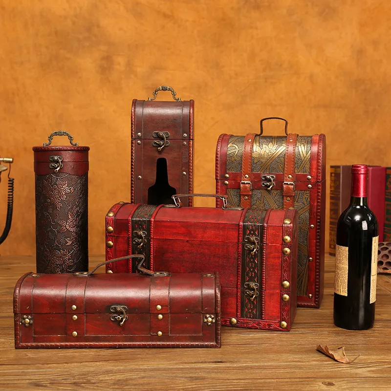 Vintage Wooden Wine Storage Box Single & Double From Jeffcarol