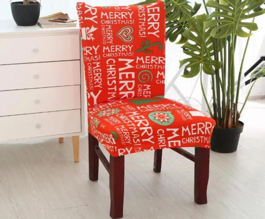 La chaise élastique de noël couvre la couverture élastique extensible de siège de salle à manger de Spandex pour la décoration de noël de Banquet 5643978