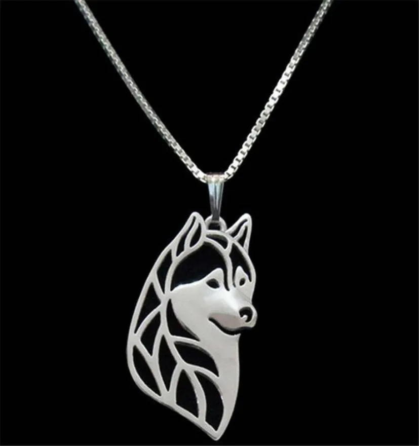 2020 Försäljningskedja halsband legering djurhund hänge skrovt husky pläterad halsband mode smycken hela leverans5973596