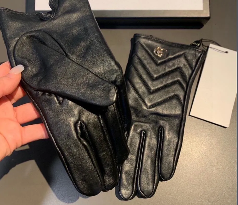 Designer leather on sale gloves ladies