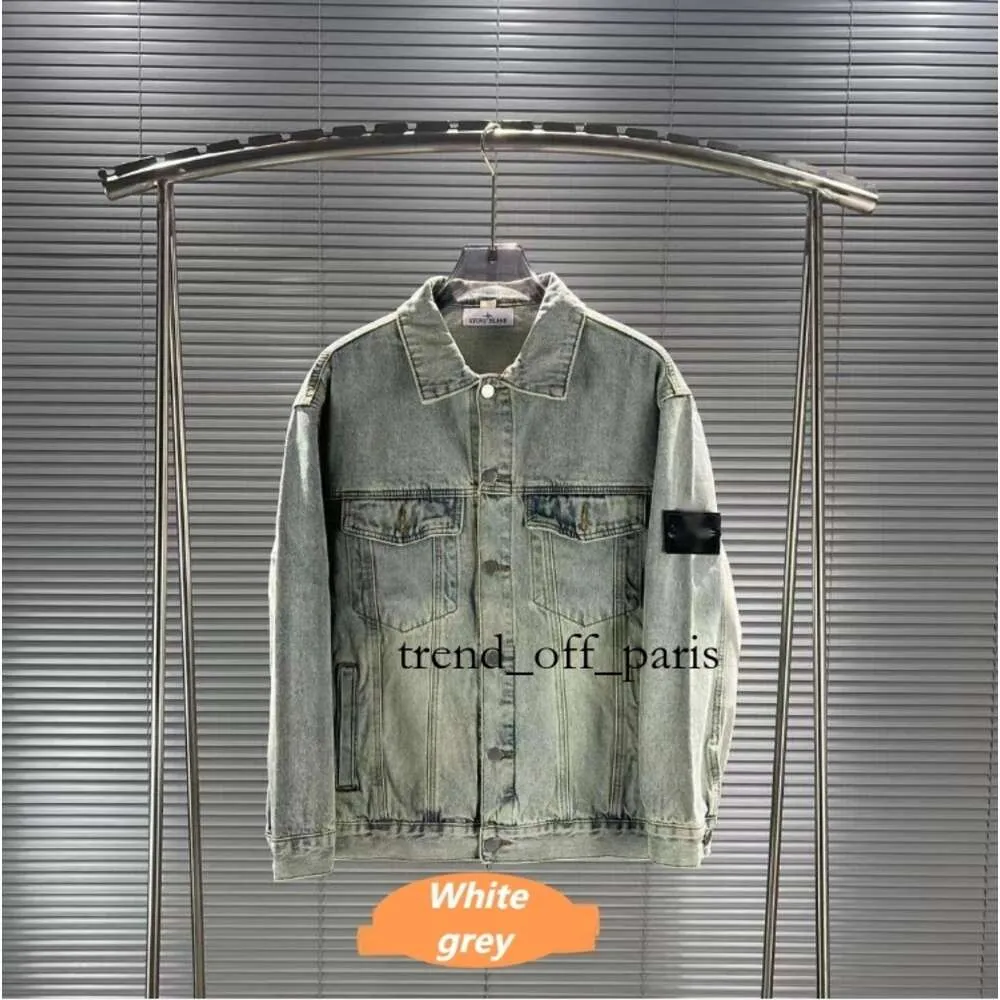 Stones Island 2023 Designerjacke Heavy Industries Wash Badge Jeansjacken und Jacken Cross Border Couple Island 210 744