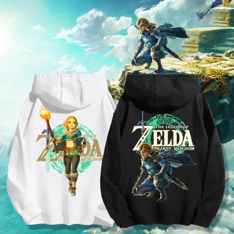 Zelda Efsanesi Krallık Gözyaşları Oyun Çevreselleri Bağlantılar Kapşonlu Sweatshirt Erkek Sonbahar Gevşek Ceket Kadın Gelgit