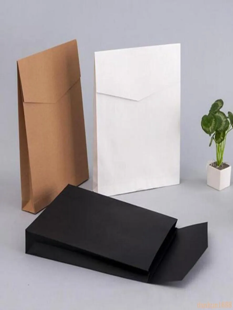100 pçslote caixas de presente envelope de papel kraft presente pacote saco para bookscarfclothes documento favor do casamento decoração5147620
